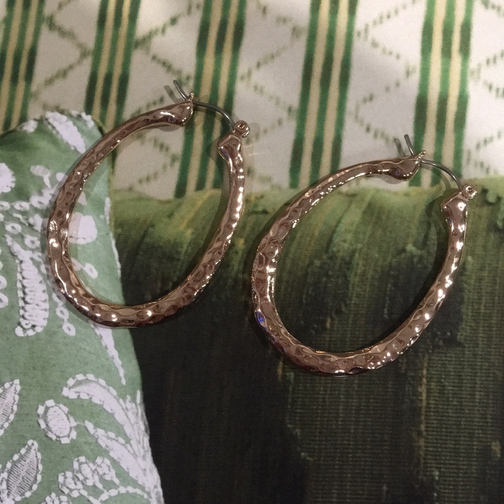 Signature Collection Hammered Hoop Earrings